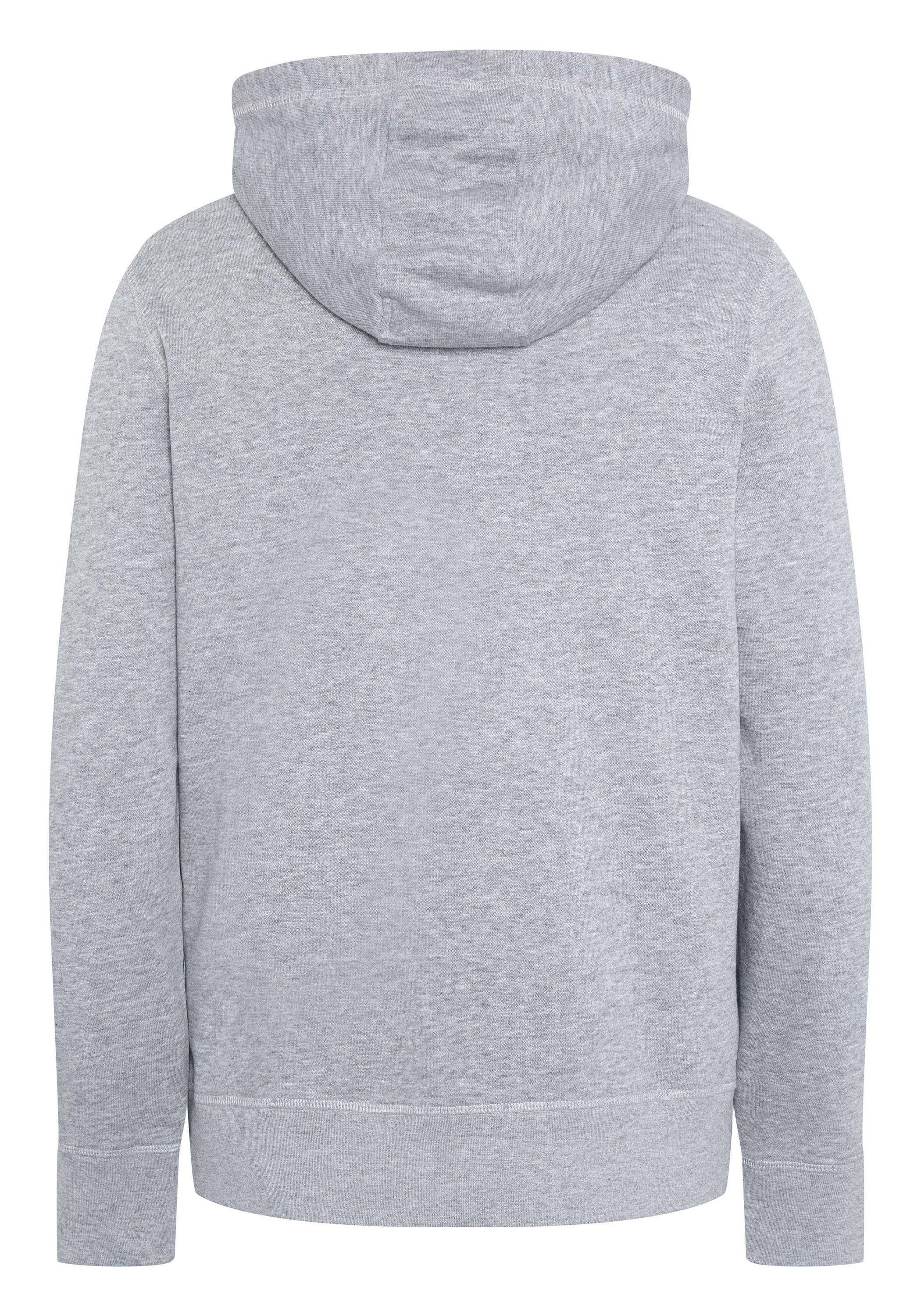 Oklahoma mit Kapuzensweatshirt und Jeans Desert-Motiv Melange -Schriftzug 17-4402M Neutral Gray
