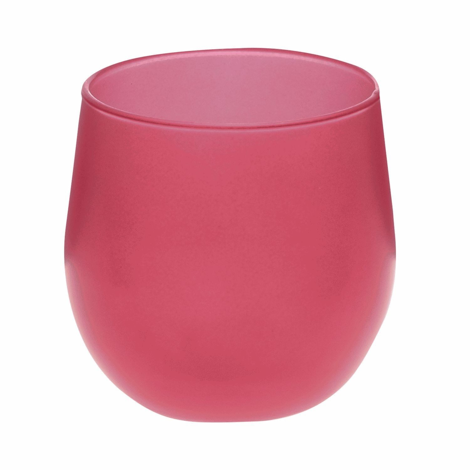 INNA-Glas Kerzenhalter Teelichtglas BELISARIO, pink, 8,5cm, Ø7,5cm