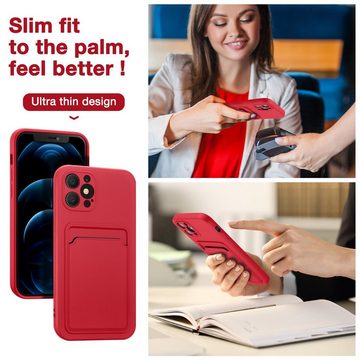 CoolGadget Handyhülle Rot als 2in1 Schutz Cover Set für das Apple iPhone 14 Pro 6,1 Zoll, 2x Glas Display Schutz Folie + 1x TPU Case Hülle für iPhone 14 Pro
