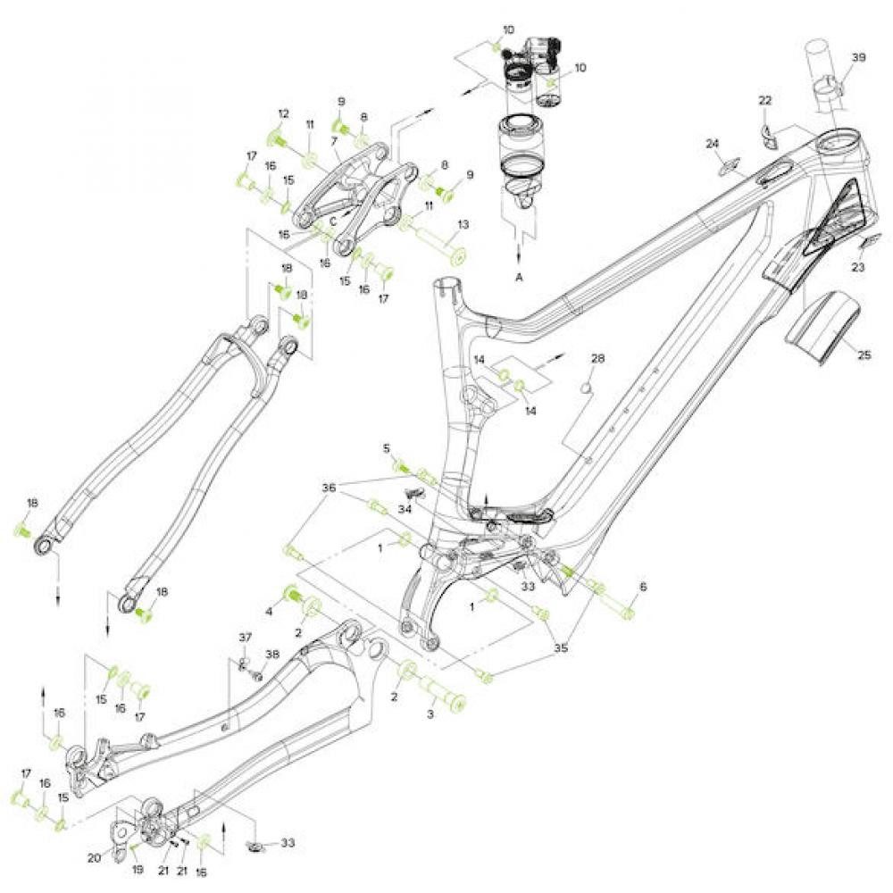 Merida Dämpfer Merida Bolzenkit inkl. Federbeinbolzen f. eONE-FORTY/SIXTY Standardgrö