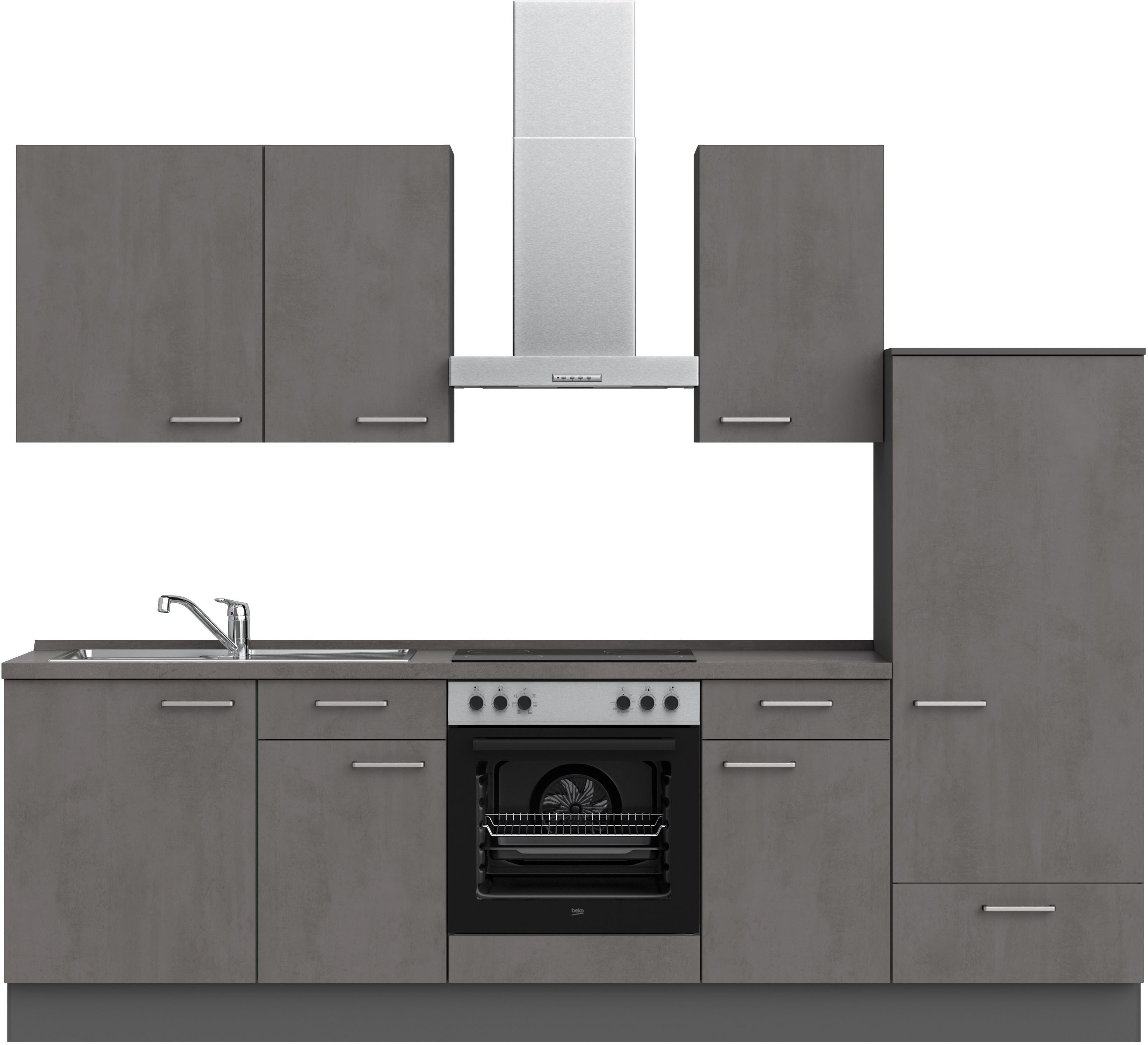 Front: Beton schiefergrau Nachbildung | Korpus: schiefergrau