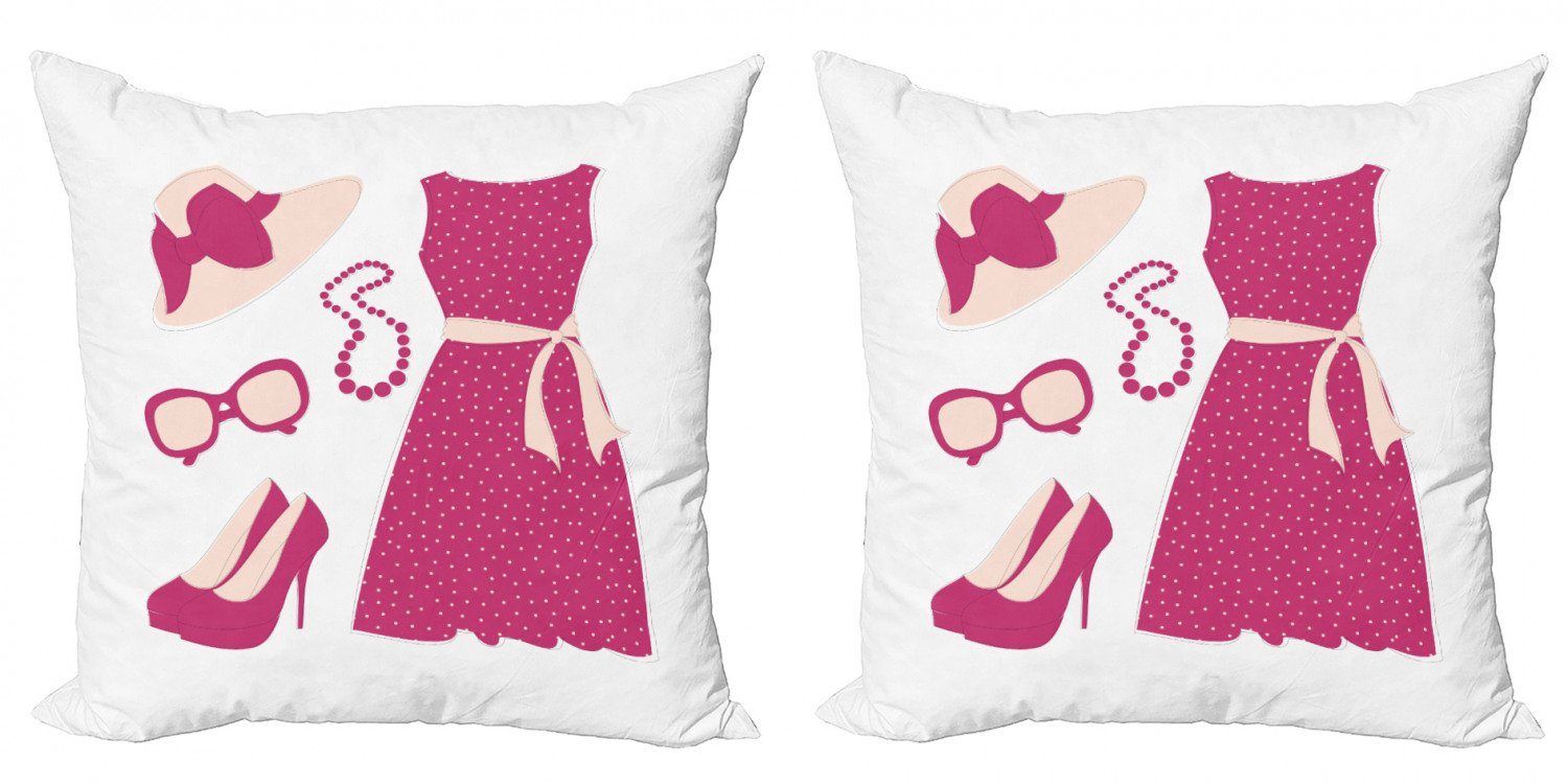 Kissenbezüge Modern Accent Doppelseitiger Kleid Digitaldruck, Pastellfarbenes (2 Stück), Abakuhaus Mode