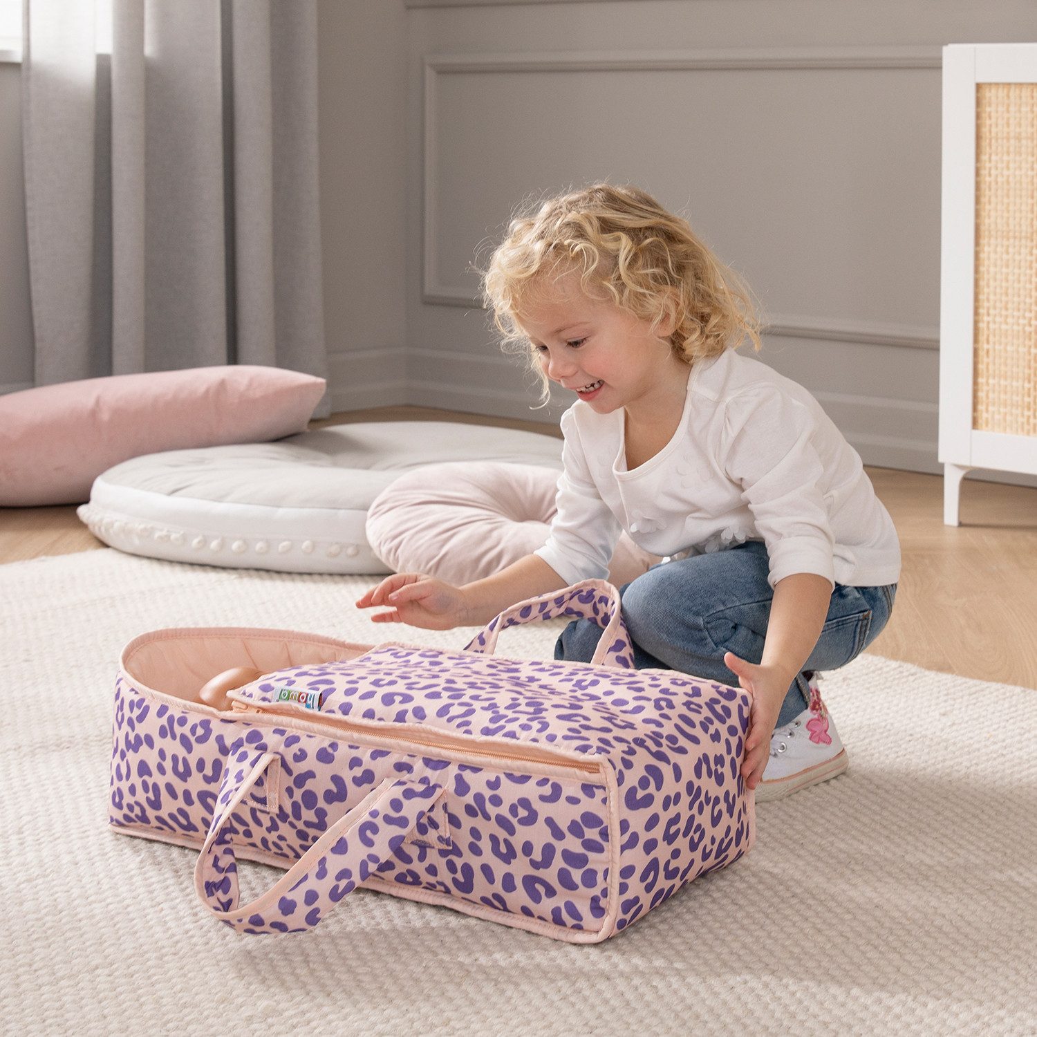howa Puppen Tragetasche Leo, Puppenzubehör für Babypuppen, für Puppen bis 48cm
