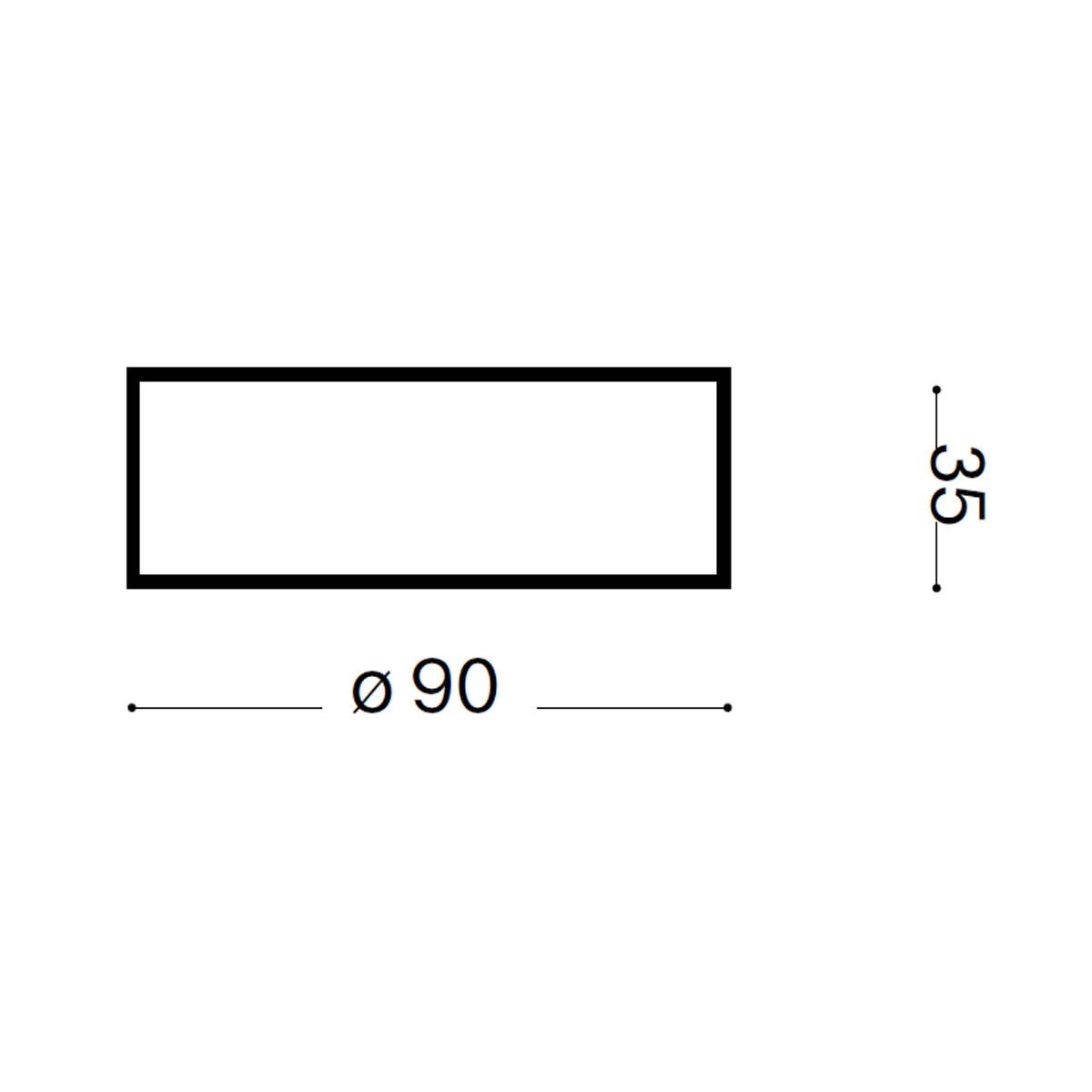 Ideal Lux Lampen-Verteiler Lampen Baldachin magnetisch 1-fach 1e1e, Ø: 9 cm, H: 3,5 cm, Weiß