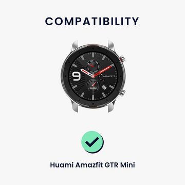 kwmobile Uhrenarmband Sportarmband für Huami Amazfit GTR Mini, Leder Fitnesstracker Ersatzarmband Uhrenverschluss