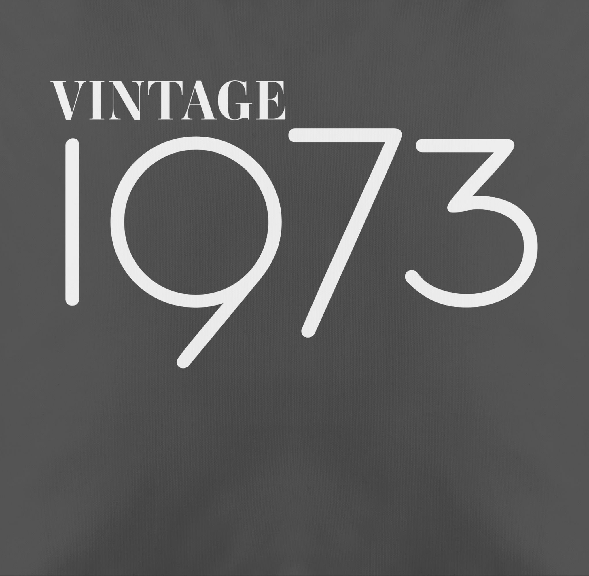 Shirtracer Dekokissen Grau Vintage 1 50. Geburtstag Kissen 1973