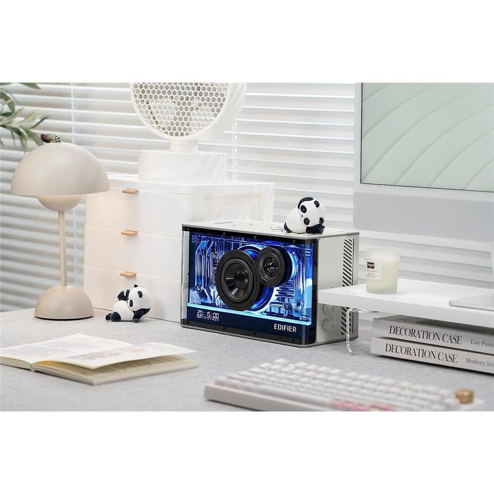 Edifier® Lautsprechersystem RGB-Lichteffekten mit Bluetooth-Lautsprechersystem 40 zwei und Weiß QD35 W, Ladeanschlüssen) (Bluetooth,