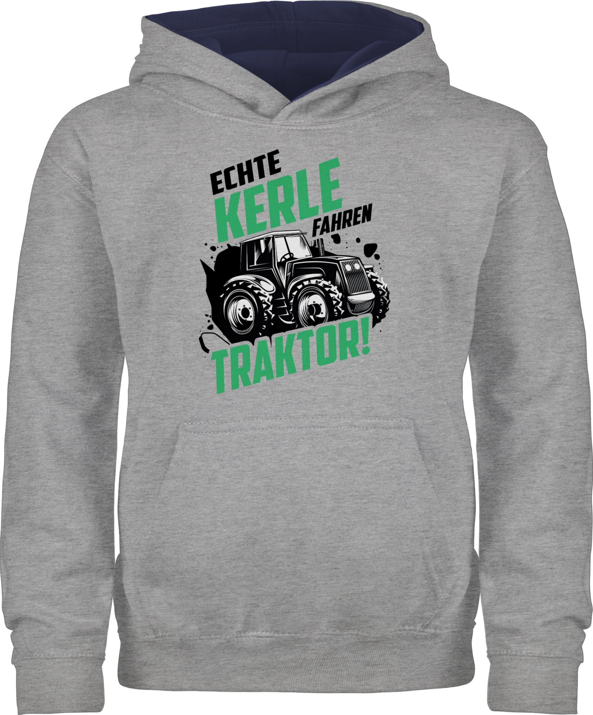 Hoodie Echte Kerle fahren Traktor Trecker Landwirt Bauer Geschenk