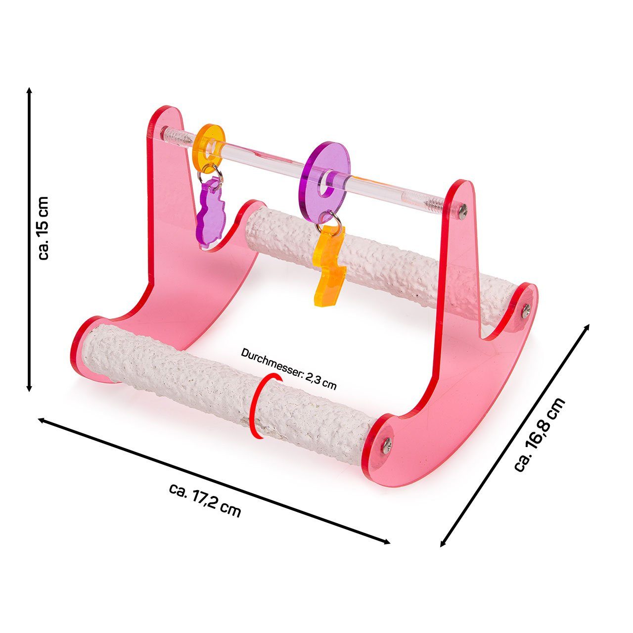 Happy Bird Vogelspielplatz Rock'n Roll Acryl-Schaukel