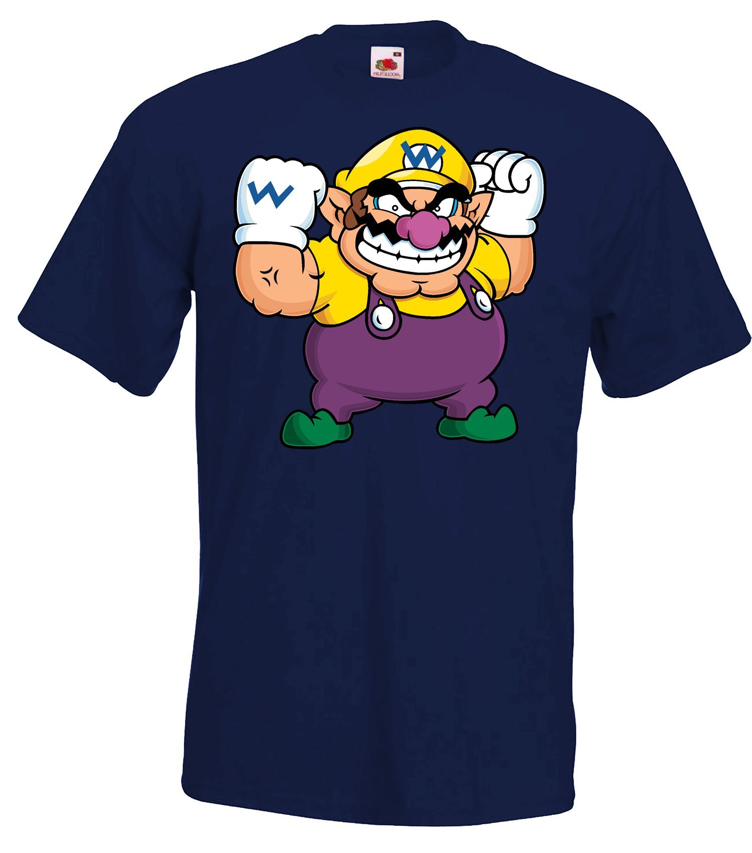 Youth Motiv Gaming Wario Herren Designz Shirt T-Shirt Navyblau mit trendgiem