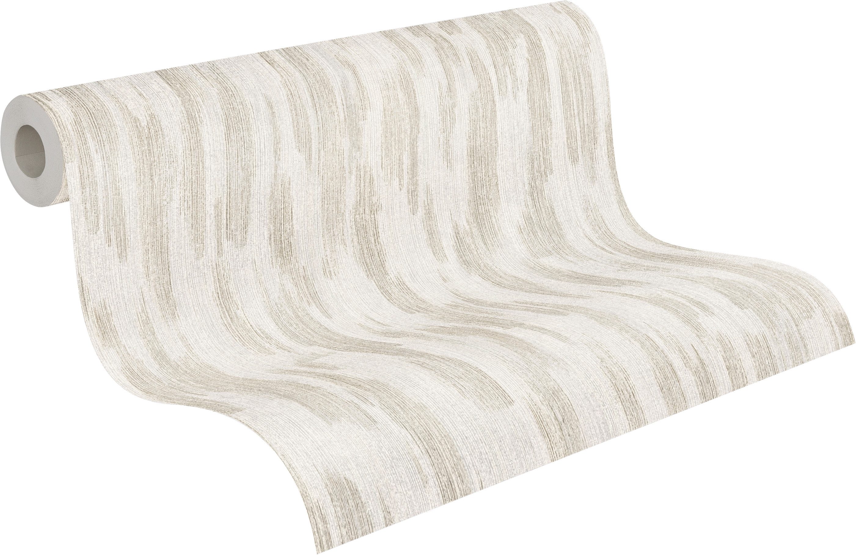 A.S. Création Vliestapete Trend Spectrum Stripes – Elegante Streifenstruktur Vliestapete, strukturiert, gestreift, Strukturmuster, Streifen, (1 St), Elegante Streifenstruktur mit mattem Muster und glänzendem Grund