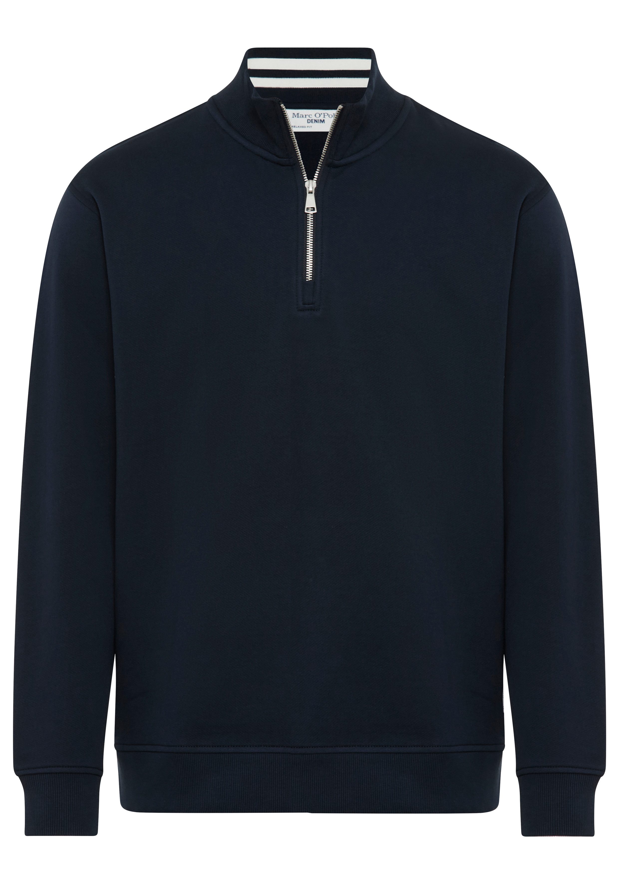 Marc O'Polo DENIM Sweatshirt mit Troyerkragen relaxed fit, aus Bio-Baumwoll günstig online kaufen