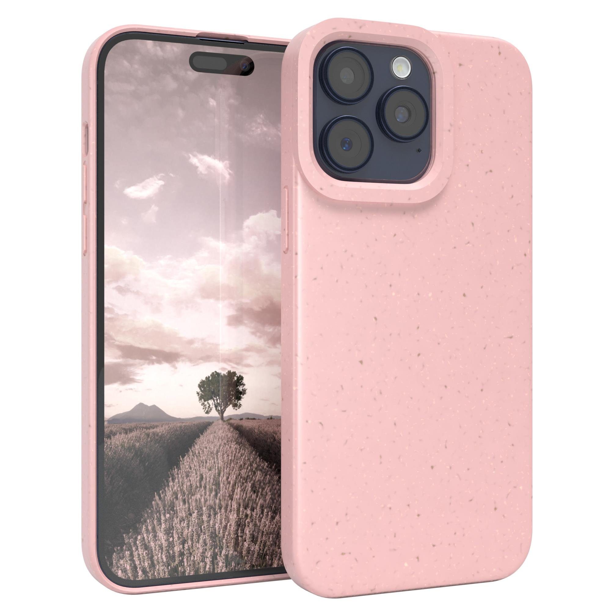 EAZY CASE Handyhülle Bio Case für Apple iPhone 15 Pro Max 6,7 Zoll, Schutzhülle biologisch abbaubar elastisch Telefonhülle passgenau Pink