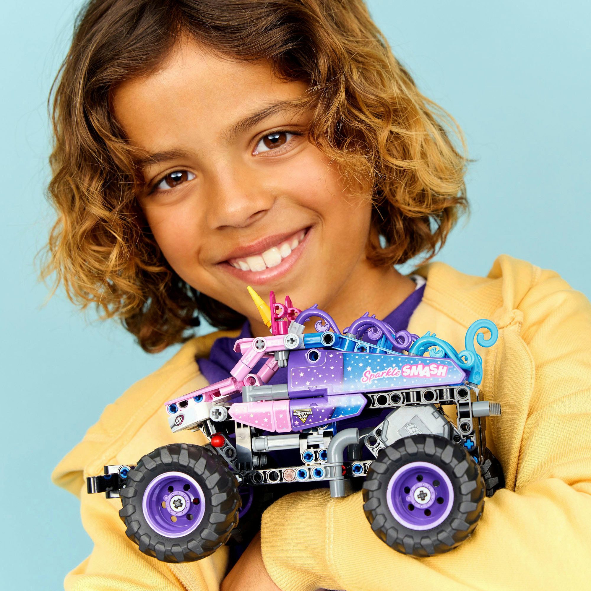 LEGO® Monster Jam Sparkle Smash mit Rückziehmotor (42220), LEGO Technic Konstruktionsspielsteine, (243 St)