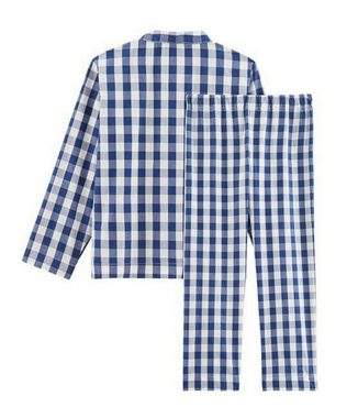 Petit Bateau Pyjama Petit Bateau Twill Pyjama blau weiß