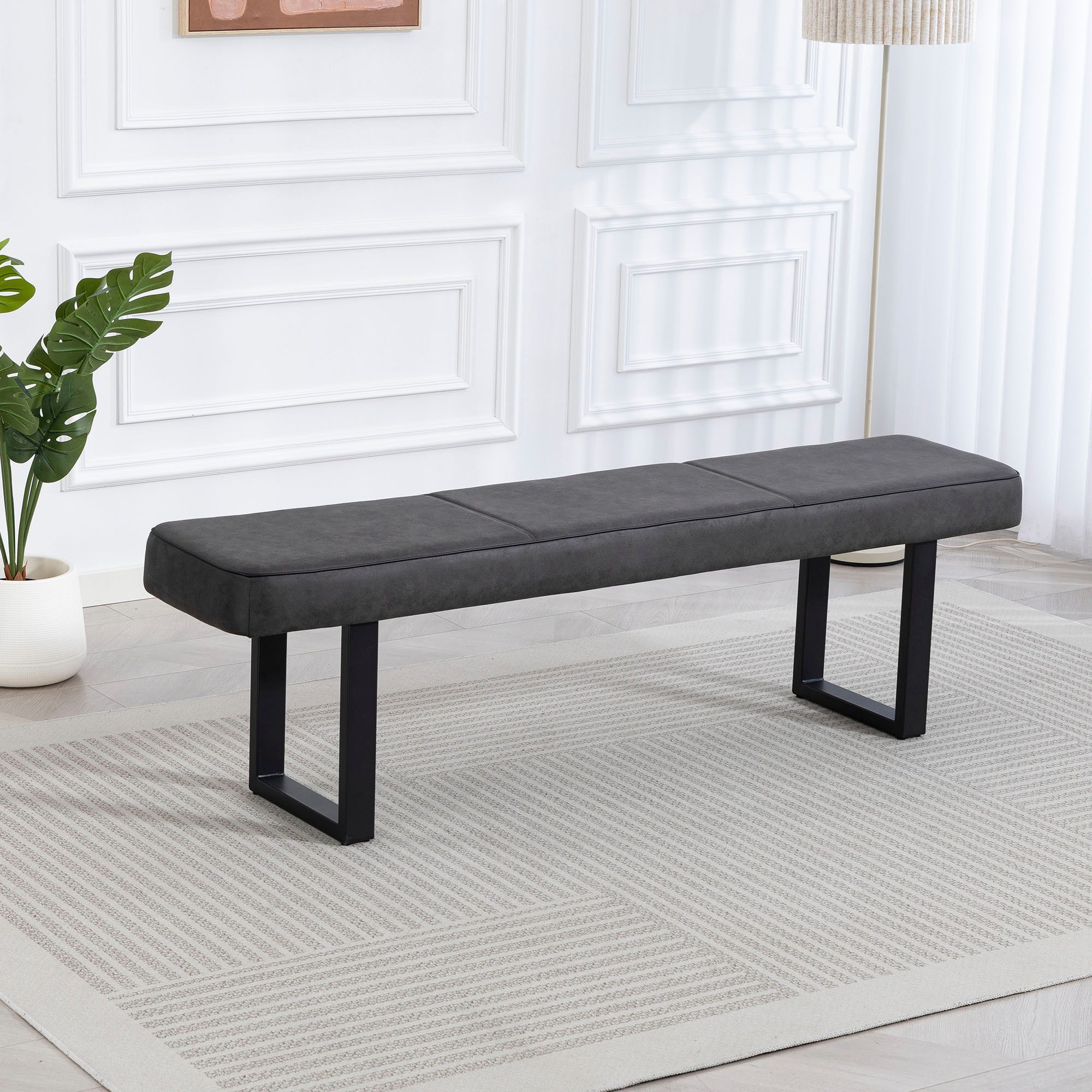 Duo Collection Sitzbank Tara Bank, Hochwertiger Mikrofaserbezug, mit Federkern, bis 260 kg belastbar