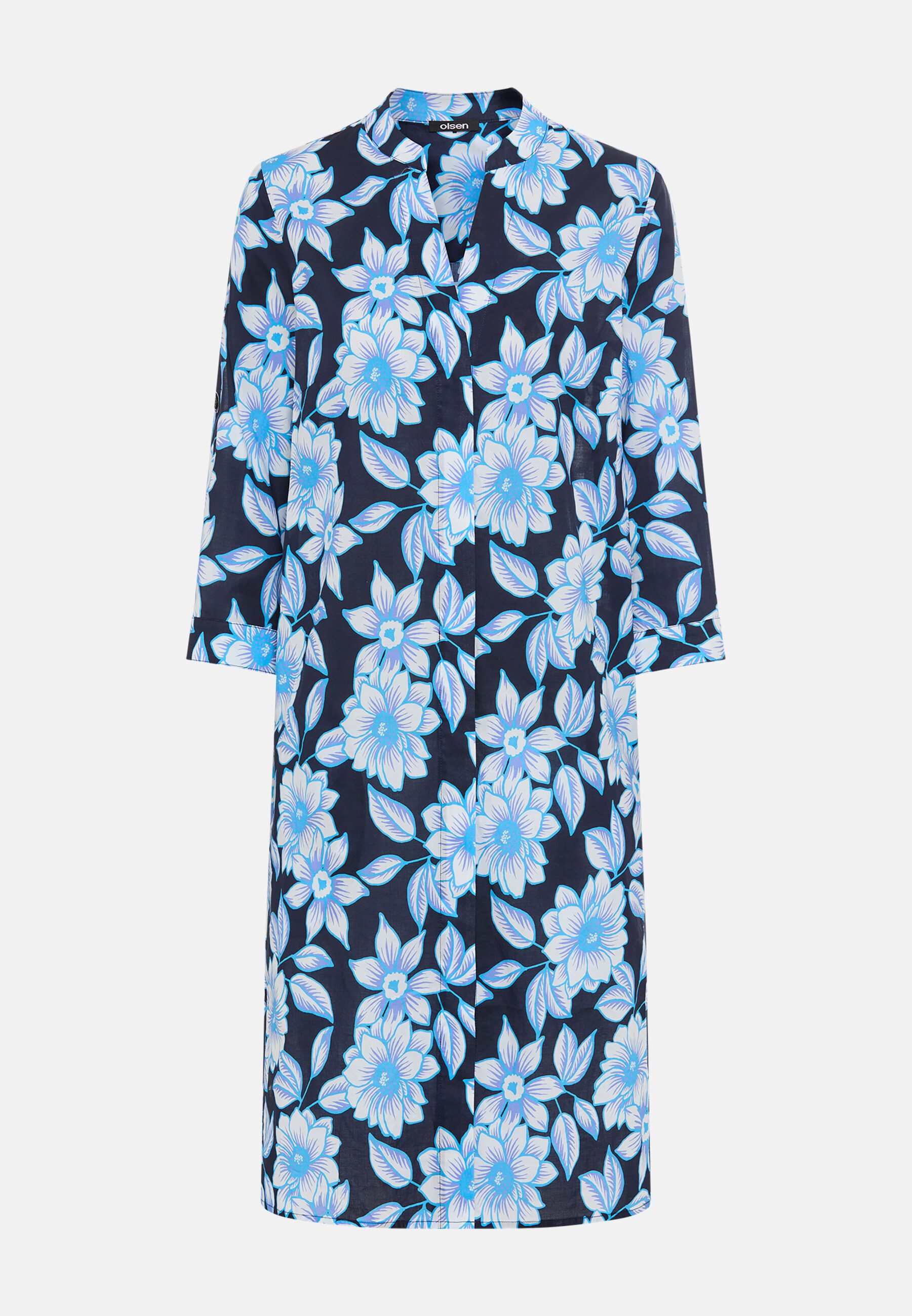 Olsen Midikleid Kleid mit Allover-Dessin