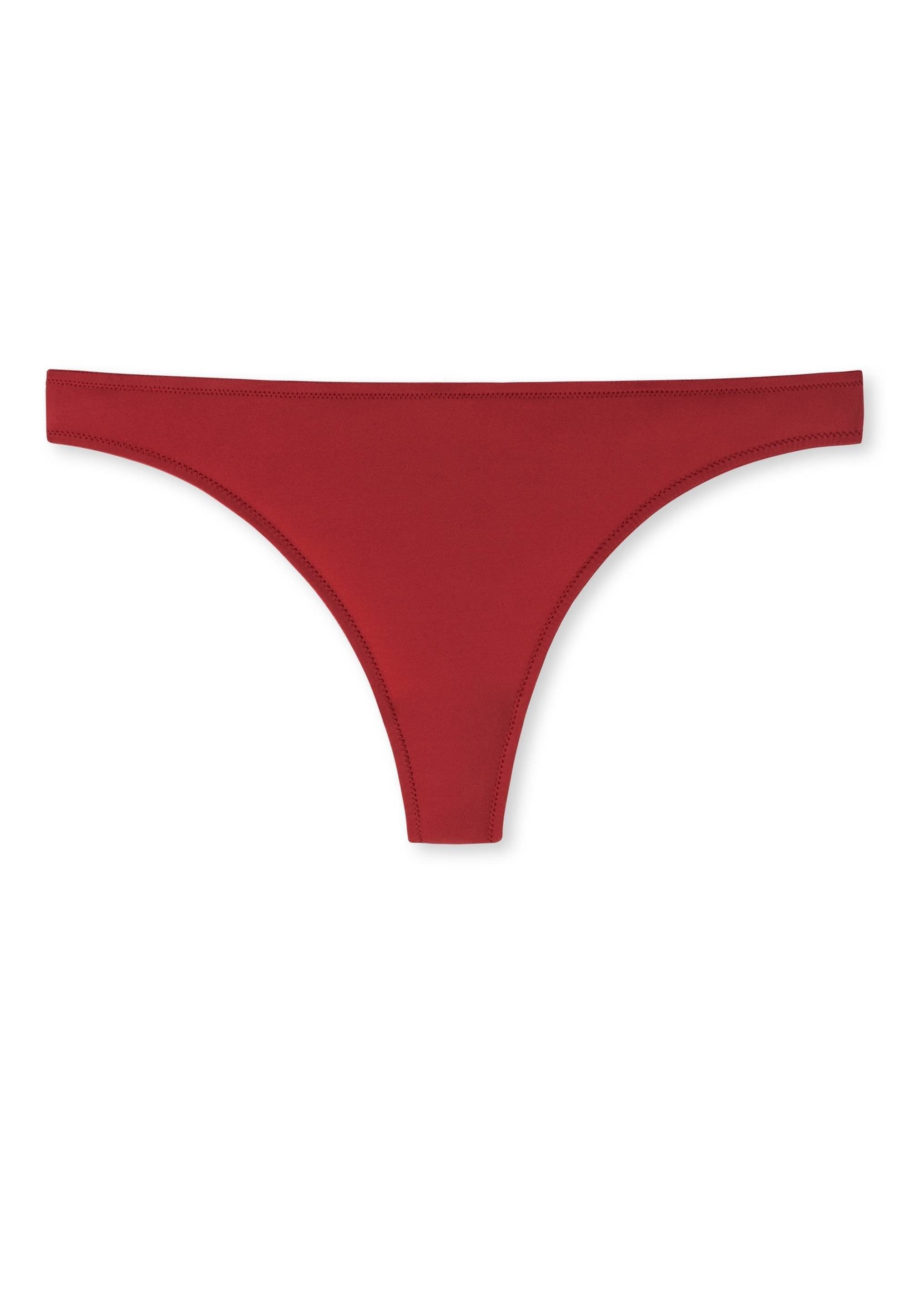 String Single Schiesser Invisible - Damen String, Rot Lace Jersey