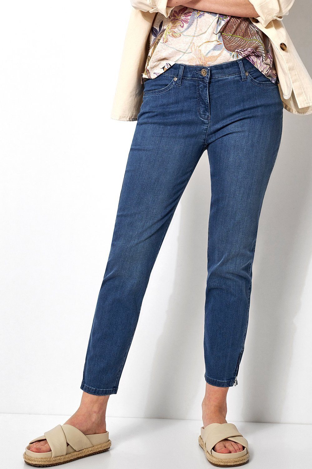 TONI 7/8-Jeans Perfect Shape mit Saumzippern denim - 562