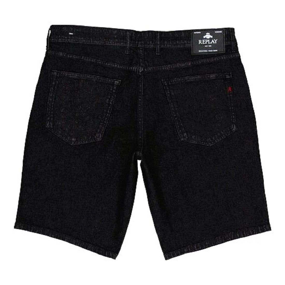 Replay Jeansshorts Replay Herren Jeans Shorts, Replay Grover Shorts, Straight Fit. 5-Pocket Style, mit Stretch-Anteil