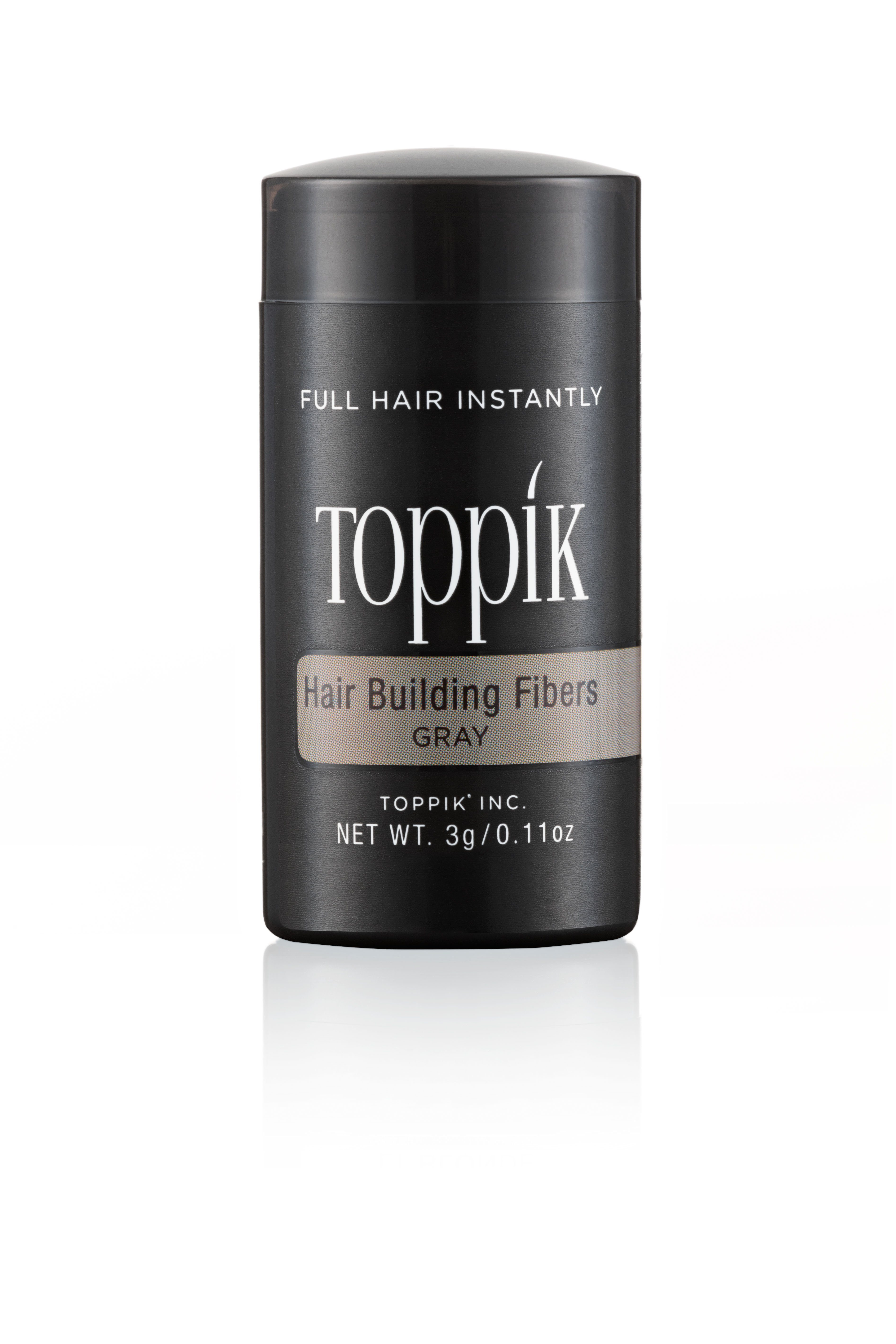 TOPPIK Haarstyling-Set TOPPIK 3g. - Streuhaar, Haarverdichtung, Schütthaar, Haarfasern, Puder, Hair Fibers Grau