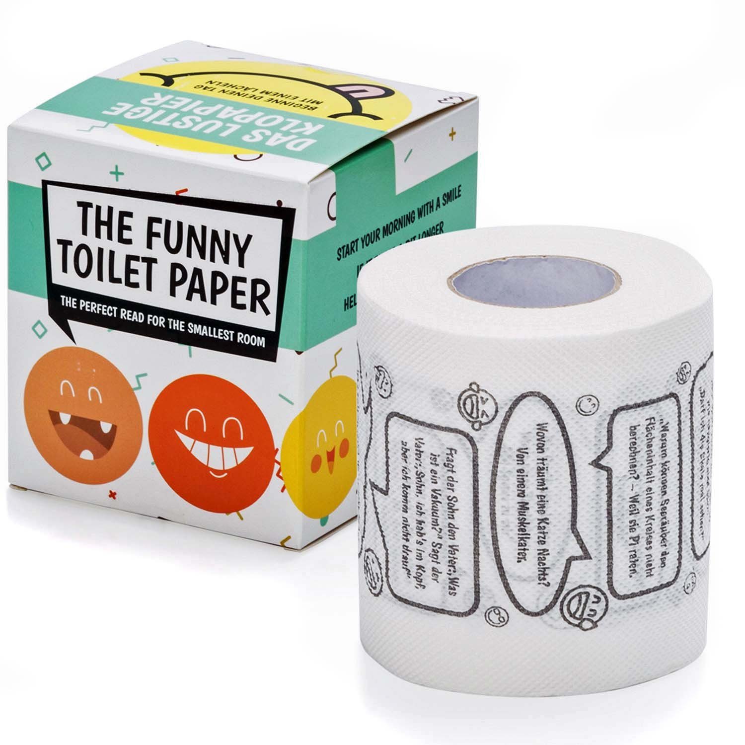 Goods+Gadgets Papierdekoration Lustiges Toilettenpapier–Fun Klopapier mit Maßband & Witzigen Sprüchen, Fun WC Toilettenpapier – Bild 2 von 5