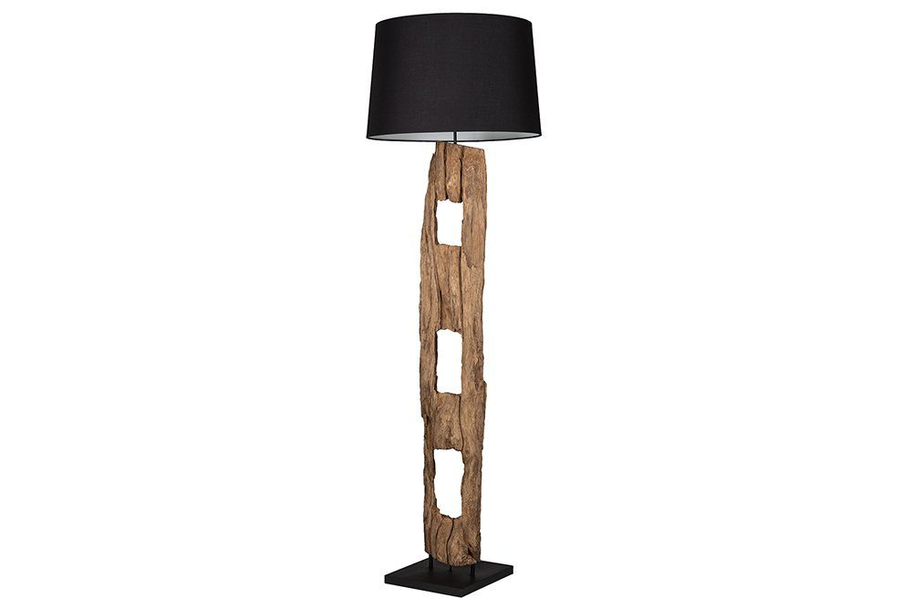 Stehlampe Lampenschirm mit Industrial · BARRACUDA / Design riess-ambiente · natur Wohnzimmer 177cm natur, schwarz, Massivholz · Leuchtmittel, schwarz ohne