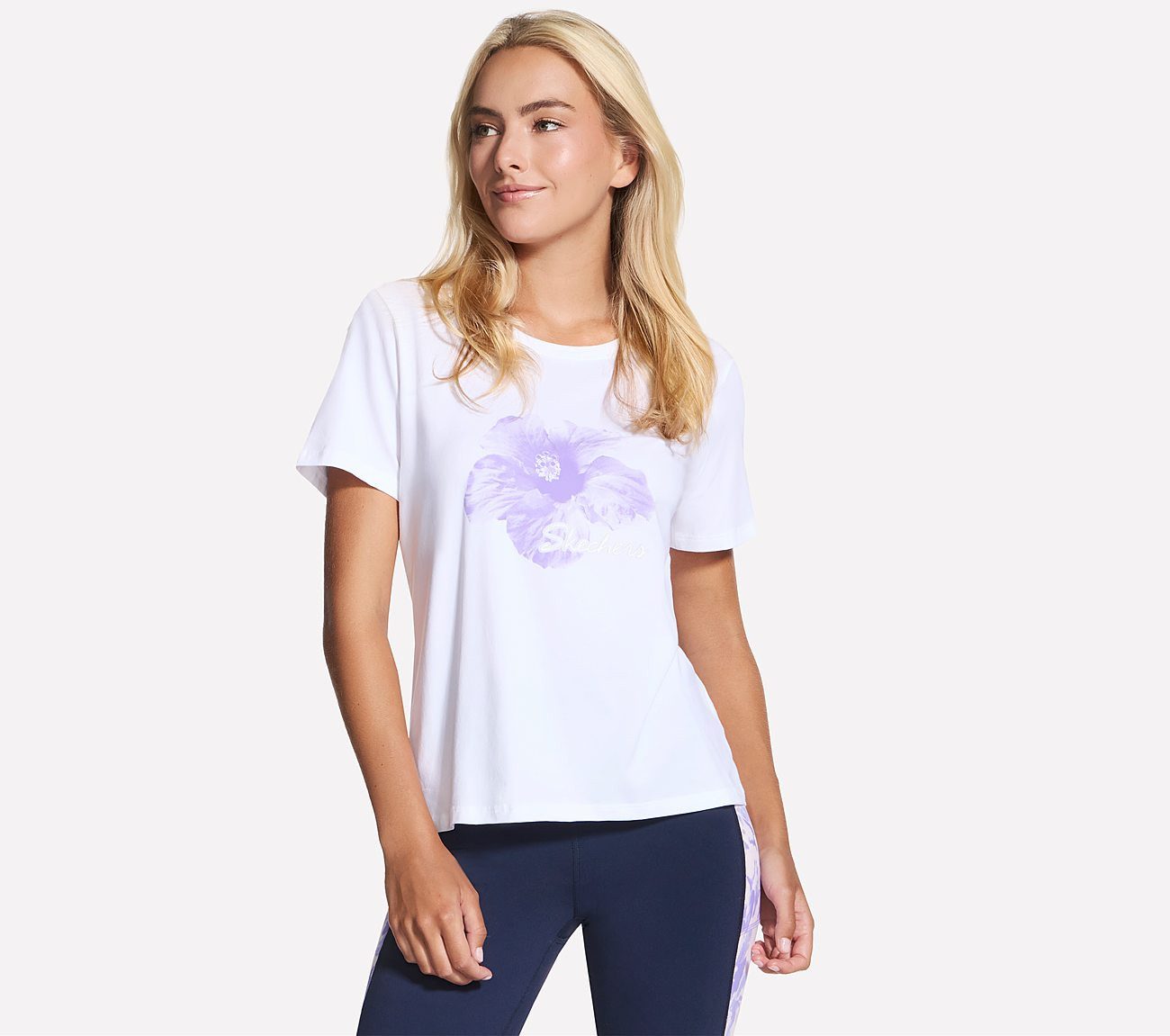 Skechers T-Shirt Women's T- Shirt aus Baumwolle und Elasthan, für Erwachsene, auch in großen Größen