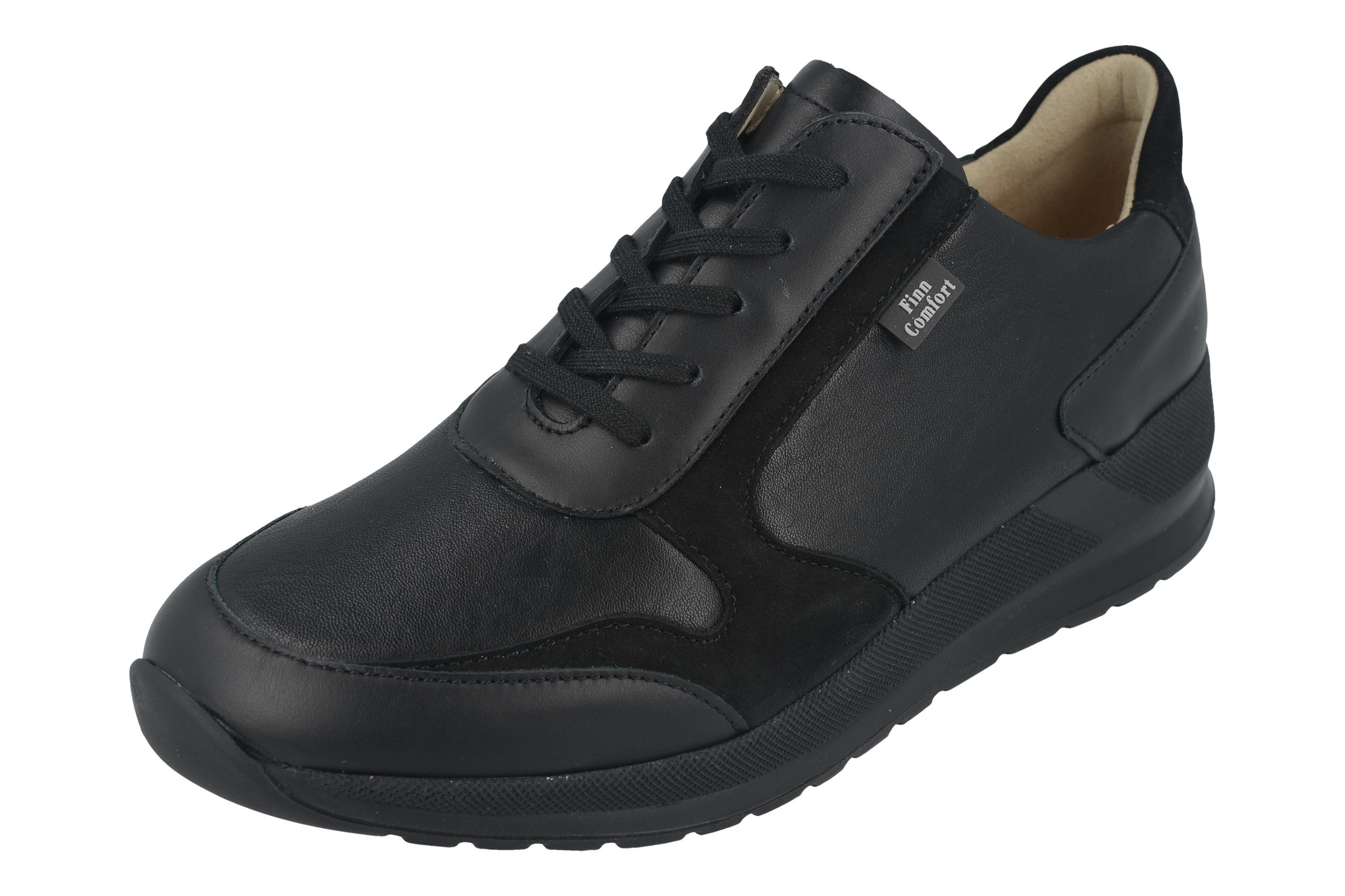Finn Comfort FINN COMFORT FinnStretch Mori Damen Halbschuhe schwarz Glattleder - Schnürschuh Wechselfußbett