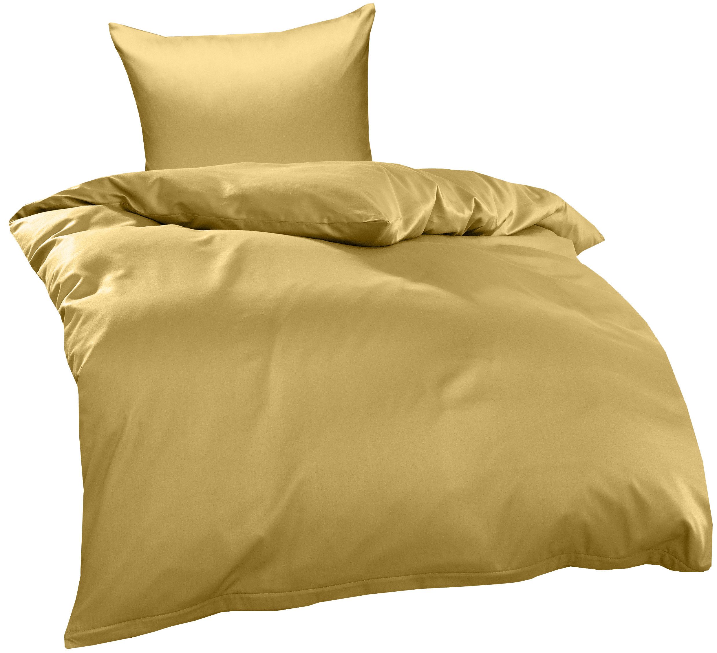 BETTWAESCHE-MIT-STIL Bettwäsche TENCEL™ Lyocell Bettwäsche uni einfarbig, Lyocell, 2 teilig