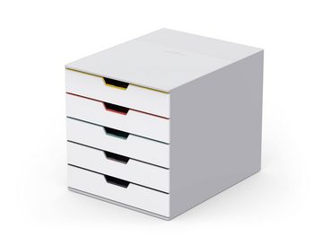 DURABLE Schubladenbox VARICOLOR, Durable 762527 Schubladenbox A4 (Varicolor Mix) 5 Fächer, mit Etikette