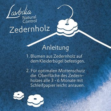 Lavodia Kleiderschrank 30 Zeder Blumen gegen Kleidermotten – Natürlicher Mottenschutz