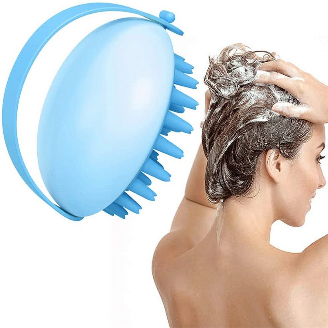 Fivejoy Haarbürste Kopfmassagebürst Silikon weich Kopfhaut Haarpflege Dusch Massagegerät, 1-tlg.