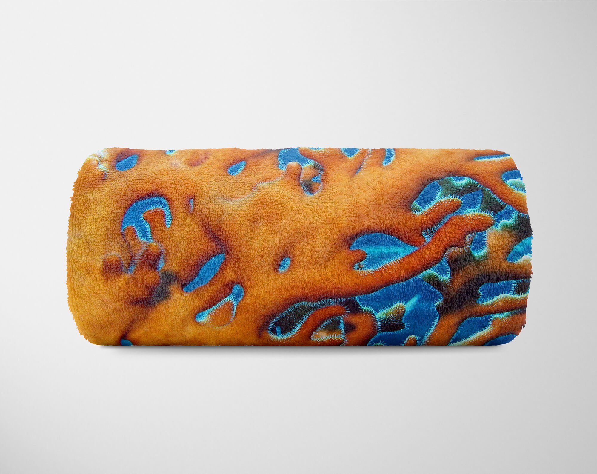 Handtuch Fotomotiv (1-St), Saunatuch Koralle Strandhandtuch mit Kuscheldecke Sinus Handtücher Baumwolle-Polyester-Mix Wass, Art Handtuch unter