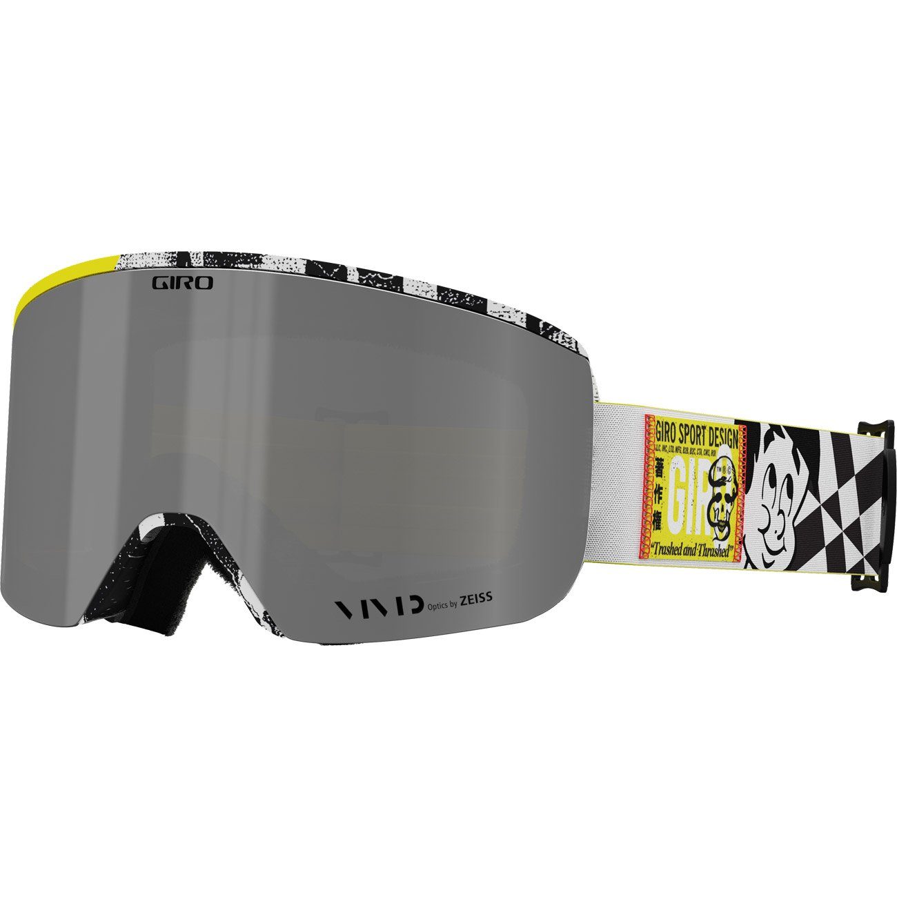 Giro Snowboardbrille, AXIS blk/wht trashed viv onyx/infra