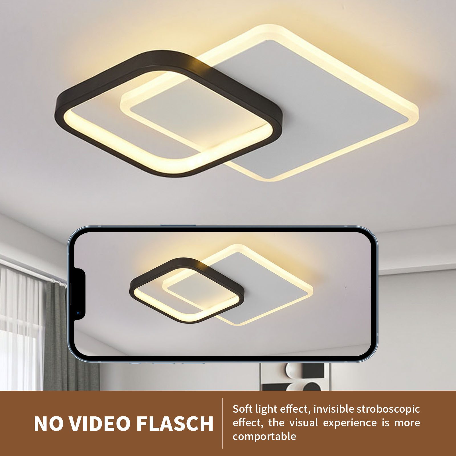 style home LED Deckenleuchte 24W Deckenlampe Metall Lampe Warmweiß 3000K, L günstig online kaufen