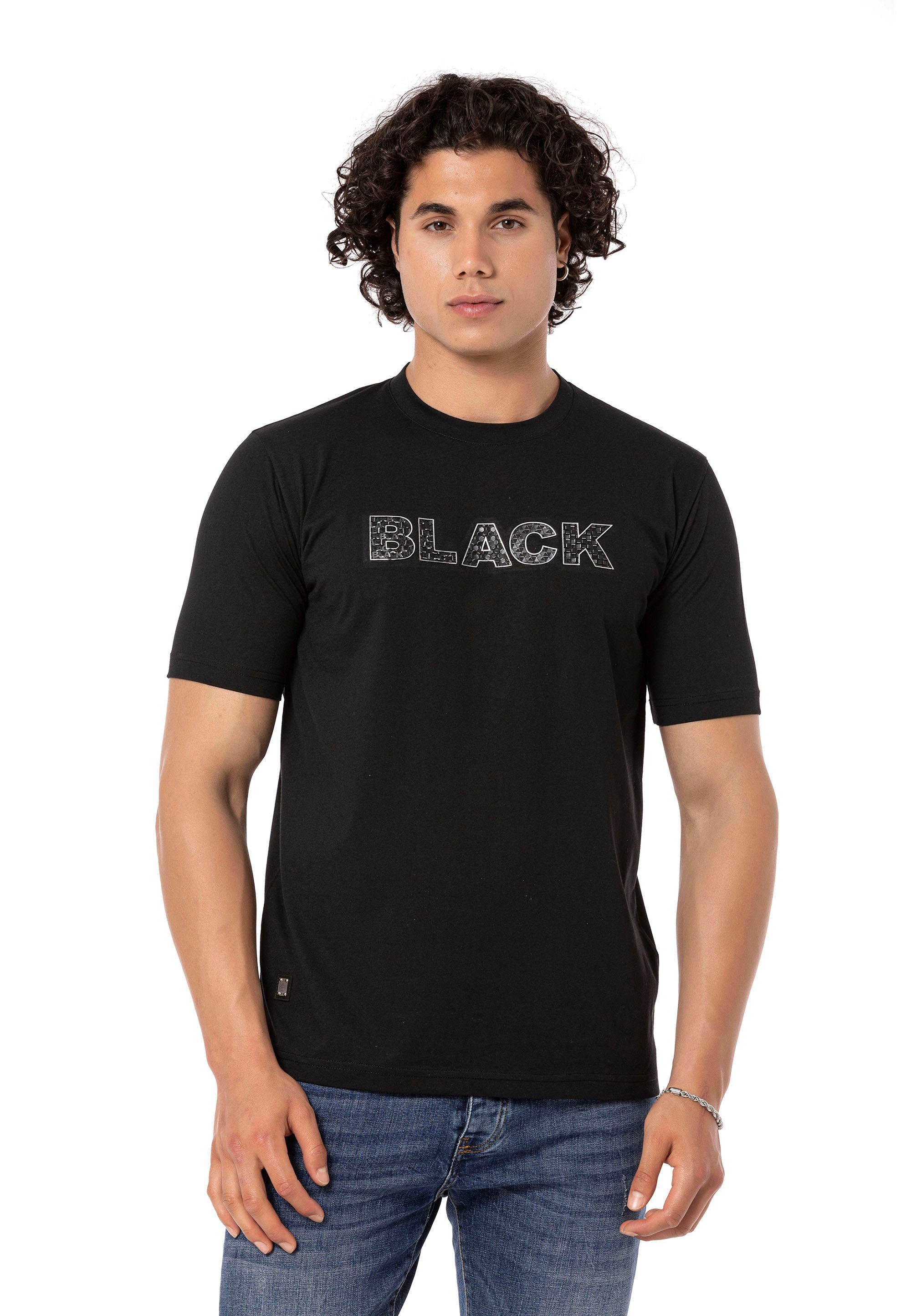 hochwertigen Gern RedBridge mit T-Shirt Print schwarz