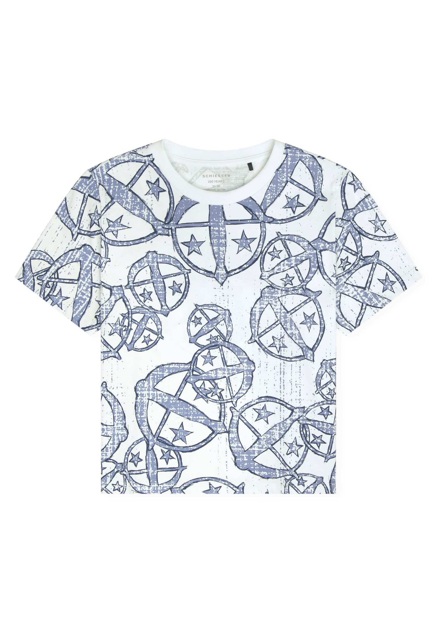 Schiesser T-Shirt Schiesser 150 Years Allover-Druck, günstig online kaufen
