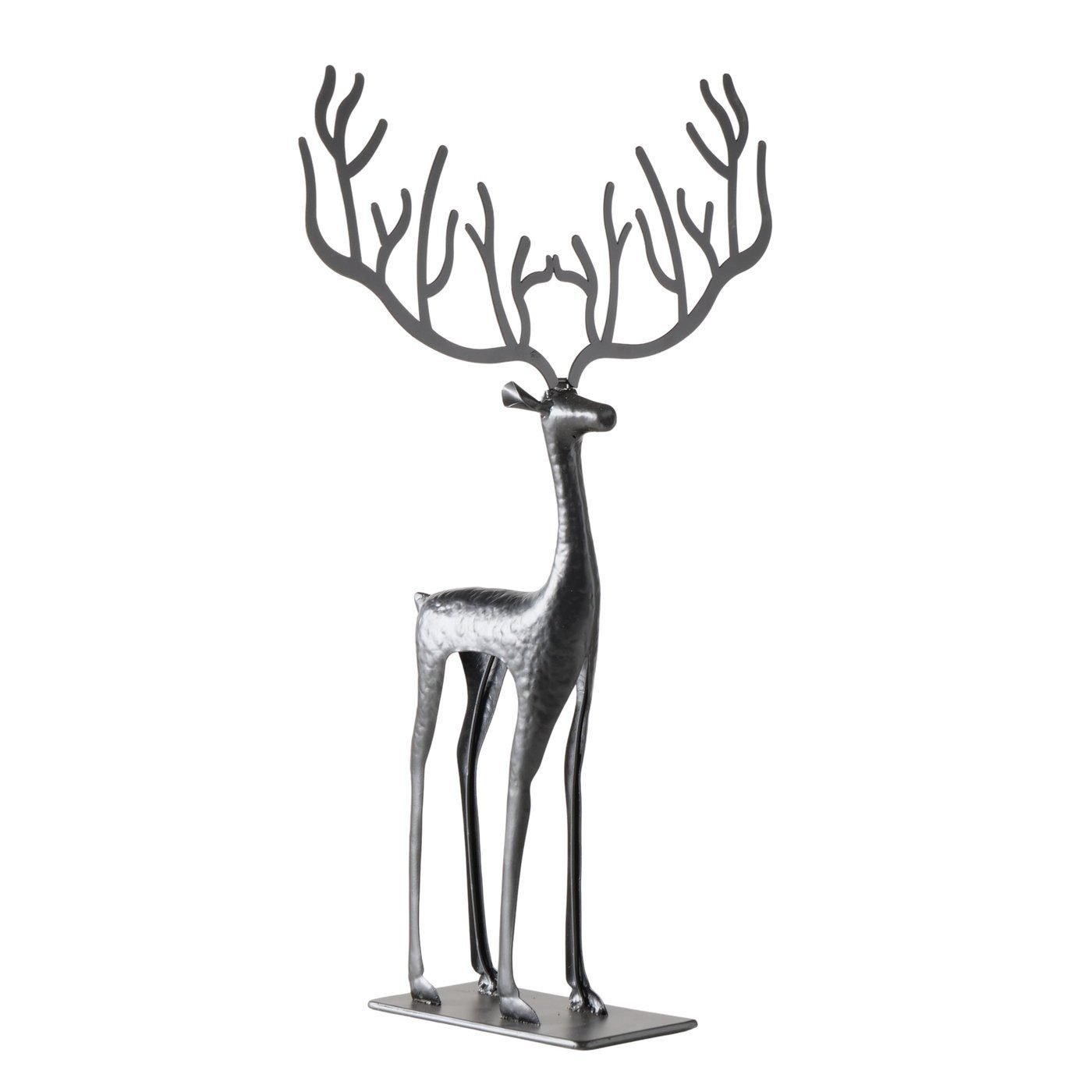 MF Tierfigur Cornelius Waldsilhouette Dekofigur Hirsch 48cm Metall Weihnachten (1 St)