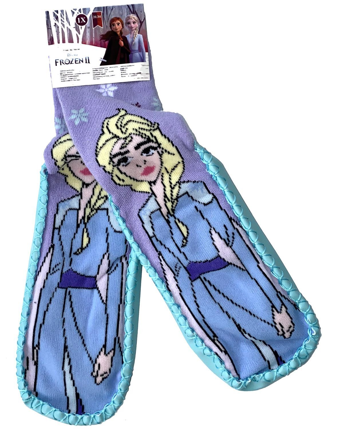 Mädchen Frozen Elsa Olav Eiskönigin, Disney 31/34 Haussocken + + Socken Anna Disney Gr.27/30 Princess Hausschuhe die Sohle Haussocken mit