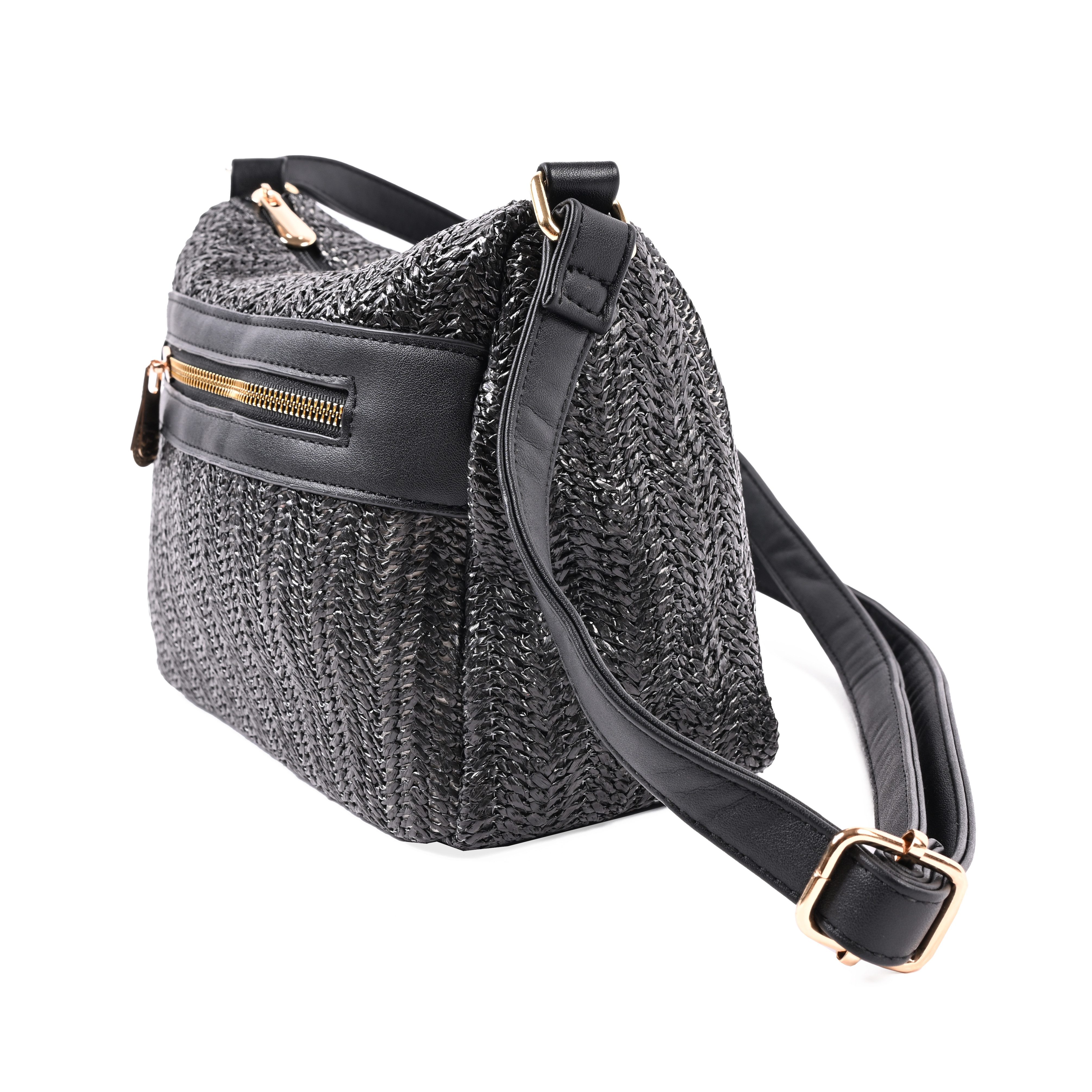 Goodman Design Schultertasche Modische Umhängetasche mit Flechtmuster, Kombiniert Funktionalität mit trendigem Design
