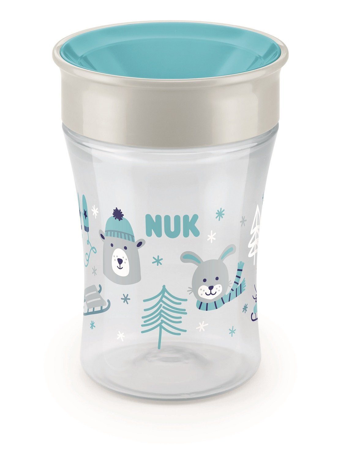 NUK Babyflasche Magic Cup Trinkbecher Winter-Edition blau