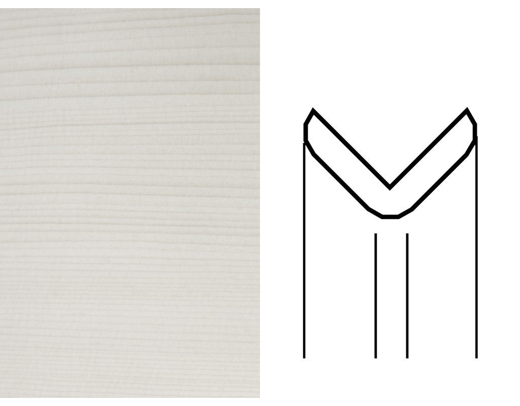 osmo Deckenleiste Wand- und Deckenleiste, Fichte astig, weiß transparent, Holz