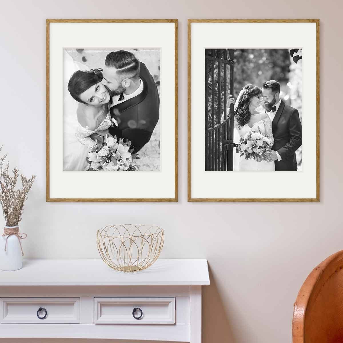 PHOTOLINI Bilderrahmen 2er Set Echtholz mit günstig online kaufen