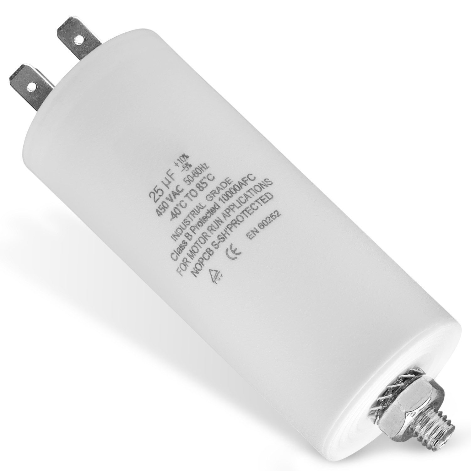 VIOKS Montagezubehör Kondensator CBB60 universal für elektrische Hausgeräte, 25,00µF 450V mit Steckfahnen