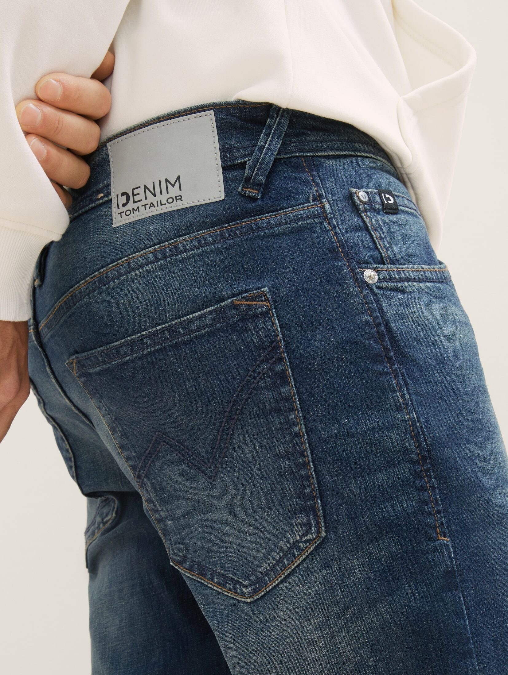 wash TOM Jeans Piers Straight-Jeans Denim denim dark TAILOR Slim stone