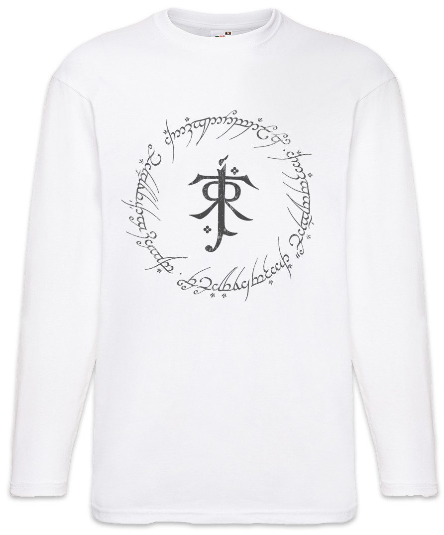 Urban Backwoods Langarmshirt Ring Text Langarm T-Shirt Lord of Herr der Mordor the Rings Sing Rings (1-tlg) Gondor Frodo Sauron Symbol