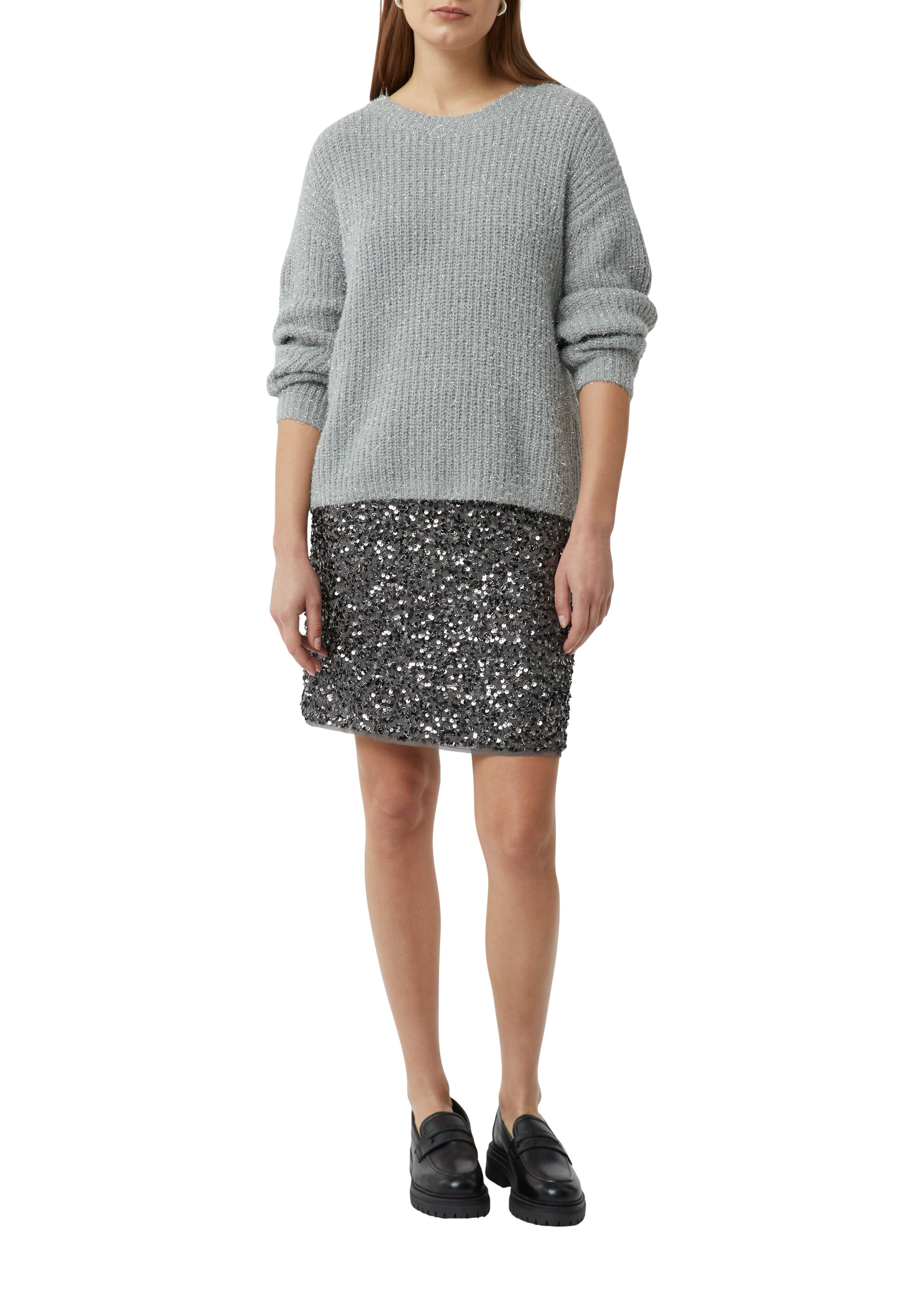 comma Strickpullover mit Glitzerfäden günstig online kaufen