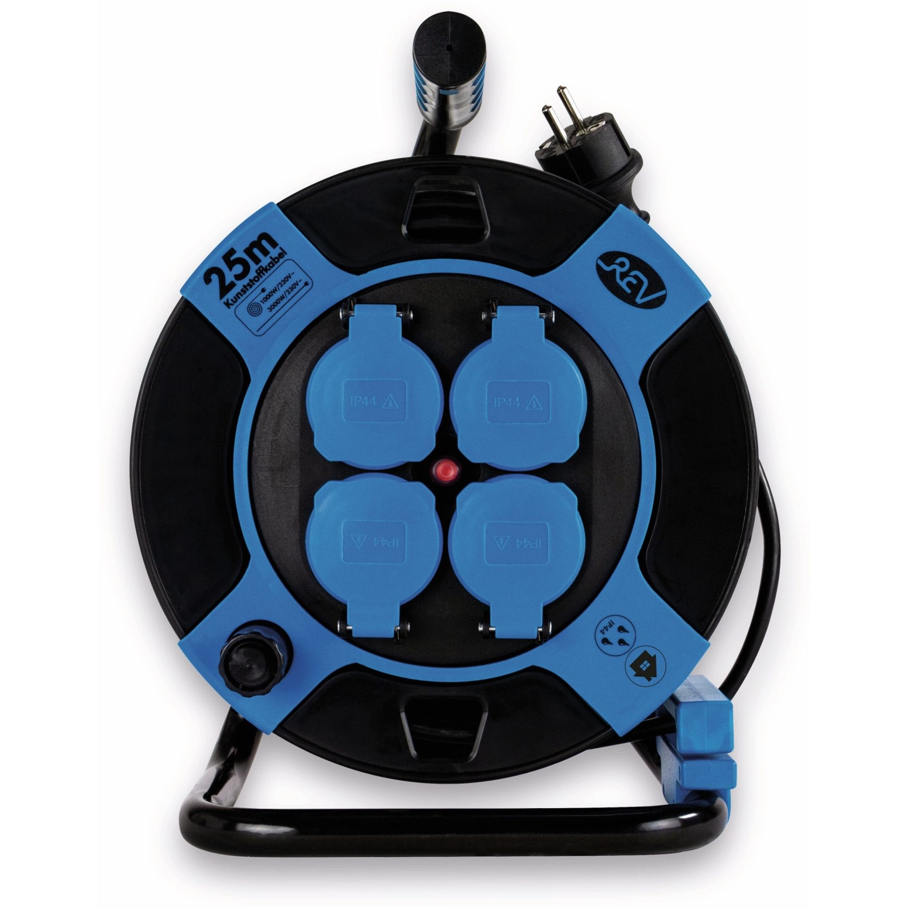 REV REV Kabeltrommel H05VV, 4-fach, 25 m Kabeltrommel