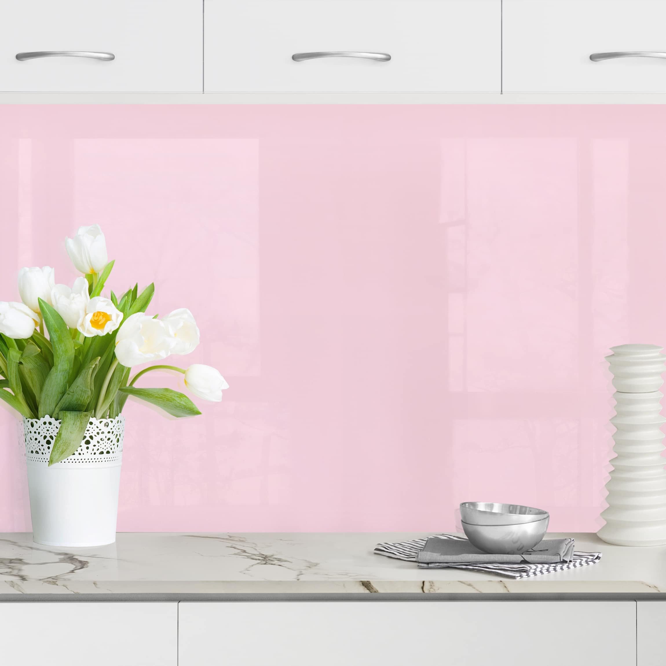 Bilderdepot24 Küchenrückwand selbstklebend rosa mit Motiv Unifarben, (1-tlg günstig online kaufen
